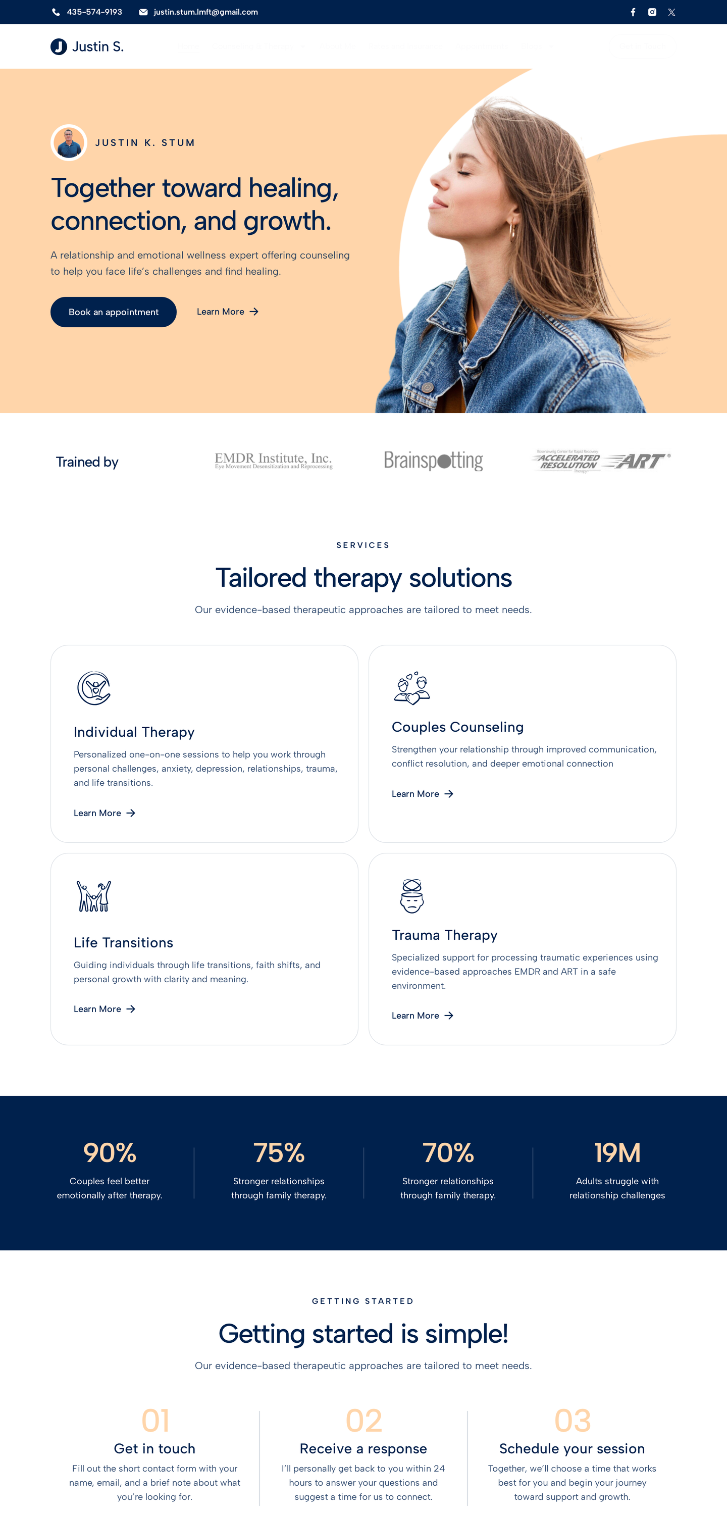 Justin Stum website preview
